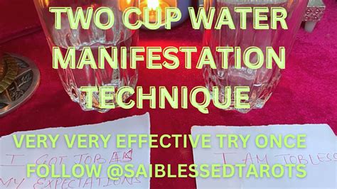 two cup manifestation|water manifestation method.